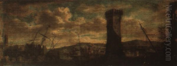 View Of A Town, A Port Beyond - view 1
