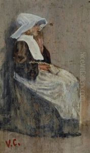Suora Seduta by Vincenzo Cabianca