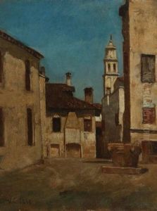 Le Puits Du Village by Vincenzo Cabianca