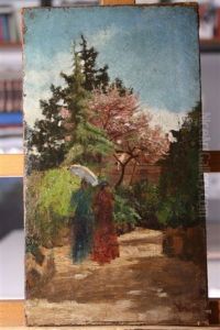 Figure In Giardino by Vincenzo Cabianca