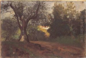 Paesaggio Dei Dintorni Di Firenzi by Vincenzo Cabianca