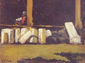 A Ruined Cloister by Vincenzo Cabianca