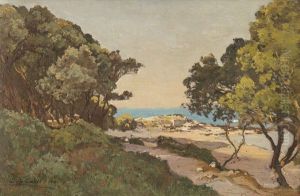 Ile De Noirmoutiers: Sommerfrische Am Strand Mit Blick Auf Das Meer by Louis Alexandre Cabie