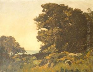 Les Chenes Vert, La Mer, Ile De Noirmoutier by Louis Alexandre Cabie