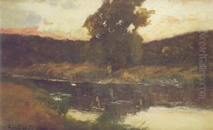 Paisaje Con Lago by Louis Alexandre Cabie