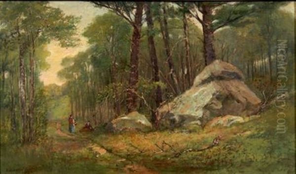 A New England Wood Path - view 1