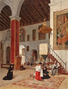 Interior De Iglesia by Manuel Cabral Aguado Bejarano
