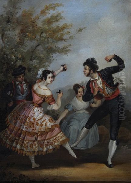 Spanish Dancers With Castanets - view 1