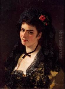 Retrato De Joven Con Mantilla