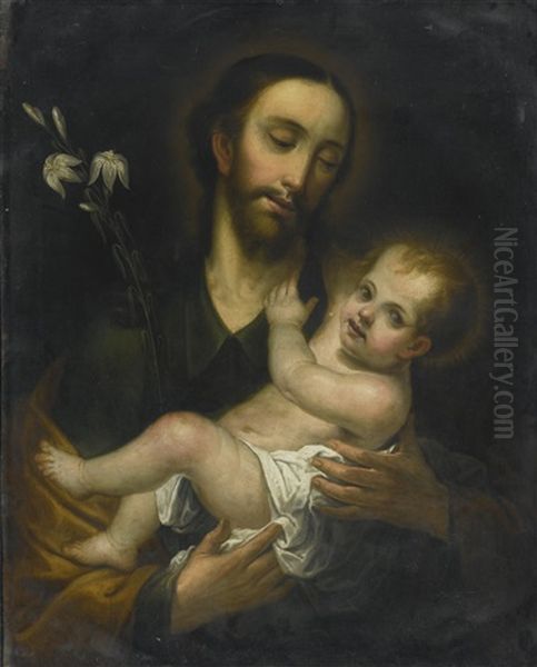 Saint Joseph And The Christ Child - view 1