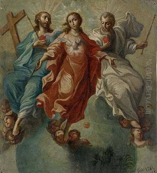 La Santisima Trinedad Con La Virgen - view 1