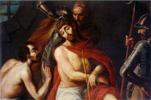 La Coronacion De Cristo Con La Corona De Espinas by Miguel Cabrera