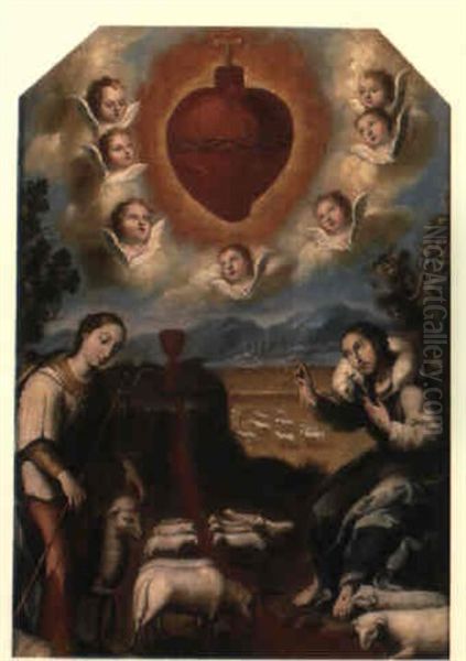 Divino Pastor Y Divina Pastora Con El Sagrado Corazon - view 1