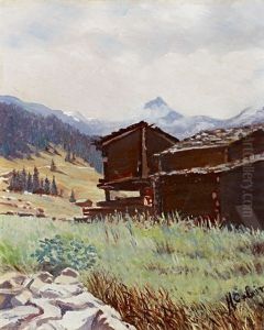 Mazots A Zinal / Valais by Hermann Cabrin