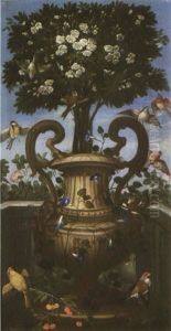Vaso Di Fiori Con Uccelli (+ Vaso Di Fiori Con Uccelli; Pair) by Orsola Maddalena Caccia