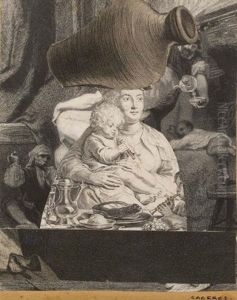 Femme A L'enfant by Jorge Caceres