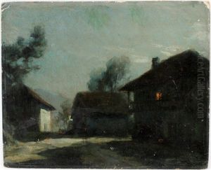 French Village At Night French Village At Night