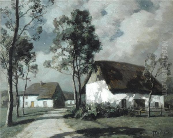 A Village Street Scene At Night - view 1