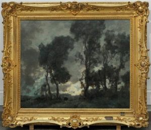 Lever De Lune Apres La Pluie by Francois Charles Cachoud