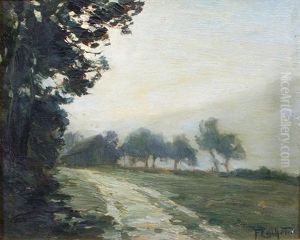 Le Vieux Chemin, Lune Brumeuse by Francois Charles Cachoud
