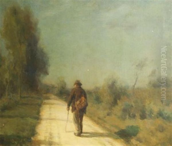 Man On A Sunlit Path - view 1