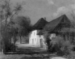Evening / A Cottage Scene by Francois Charles Cachoud