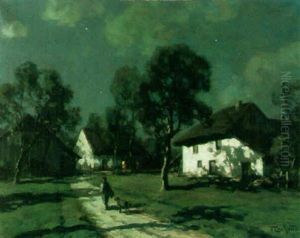 A Village Under The Silence Of Night by Francois Charles Cachoud