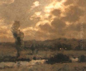 Coucher De Soleil Sur L'etang