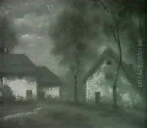Village Au Soir by Francois Charles Cachoud