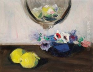 Still Life Of Anemones And Lemons by Francis Campbell Boileau Cadell