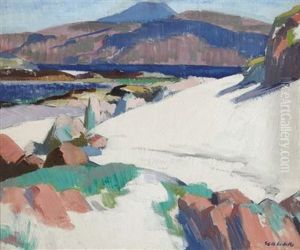 Iona North End And Ben More, Mull by Francis Campbell Boileau Cadell