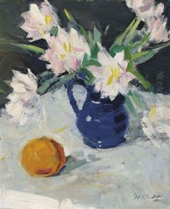 Still Life With Blue Jug by Francis Campbell Boileau Cadell