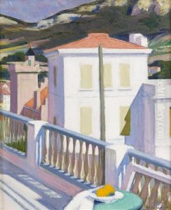 Cassis, The White Villa From The Balcony by Francis Campbell Boileau Cadell
