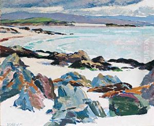 Iona, East Bay - The Little Island And Mull by Francis Campbell Boileau Cadell