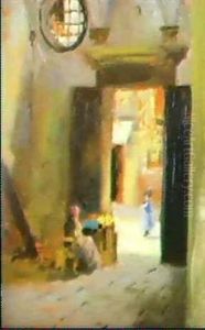 By The Church Door by Francis Campbell Boileau Cadell