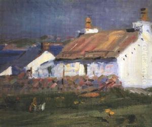 Cottages, Iona by Francis Campbell Boileau Cadell