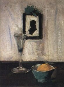 Lemon, Glass And Silhouette by Francis Campbell Boileau Cadell