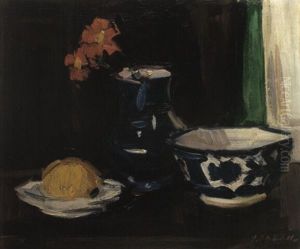 Lemon And Blue And White by Francis Campbell Boileau Cadell