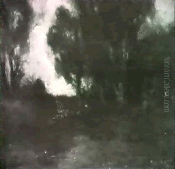 Shepherd And Flock In A Clearing - view 1