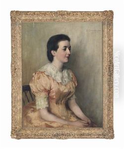 Portrait Of Barbara Anne Milligan, Nee Milne by James Cadenhead