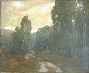 A Woodland Landscape With A Stream (+ 4 Others; 5 Works) by James Cadenhead