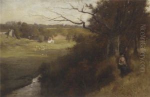 Figures In A Pastoral Landscape by James Cadenhead