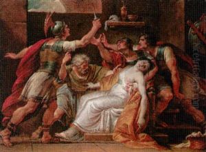 Brutus And Collatinus Swearing Revenge Over The Body Of Lucretia