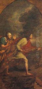 Gli Apostoli Pietro E Giovanni Corrono Al Sepolcro Di Cristo by Giuseppe Cades