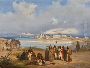 The Isthmus Of Suez by Ippolito Caffi
