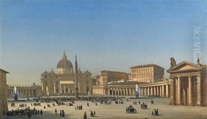 The Benediction Of Pius Ix In St Peter's Square, Rome