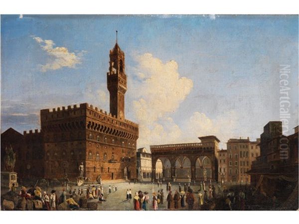 Die Piazza Della Signorina In Florenz - view 1