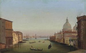 Regatta On The Grand Canal, Venice by Ippolito Caffi