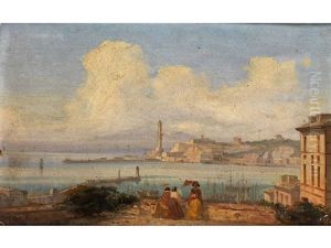 Die Bucht Von Neapel by Ippolito Caffi