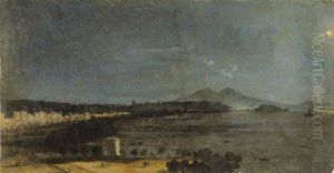 Vue De Naples La Nuit by Ippolito Caffi